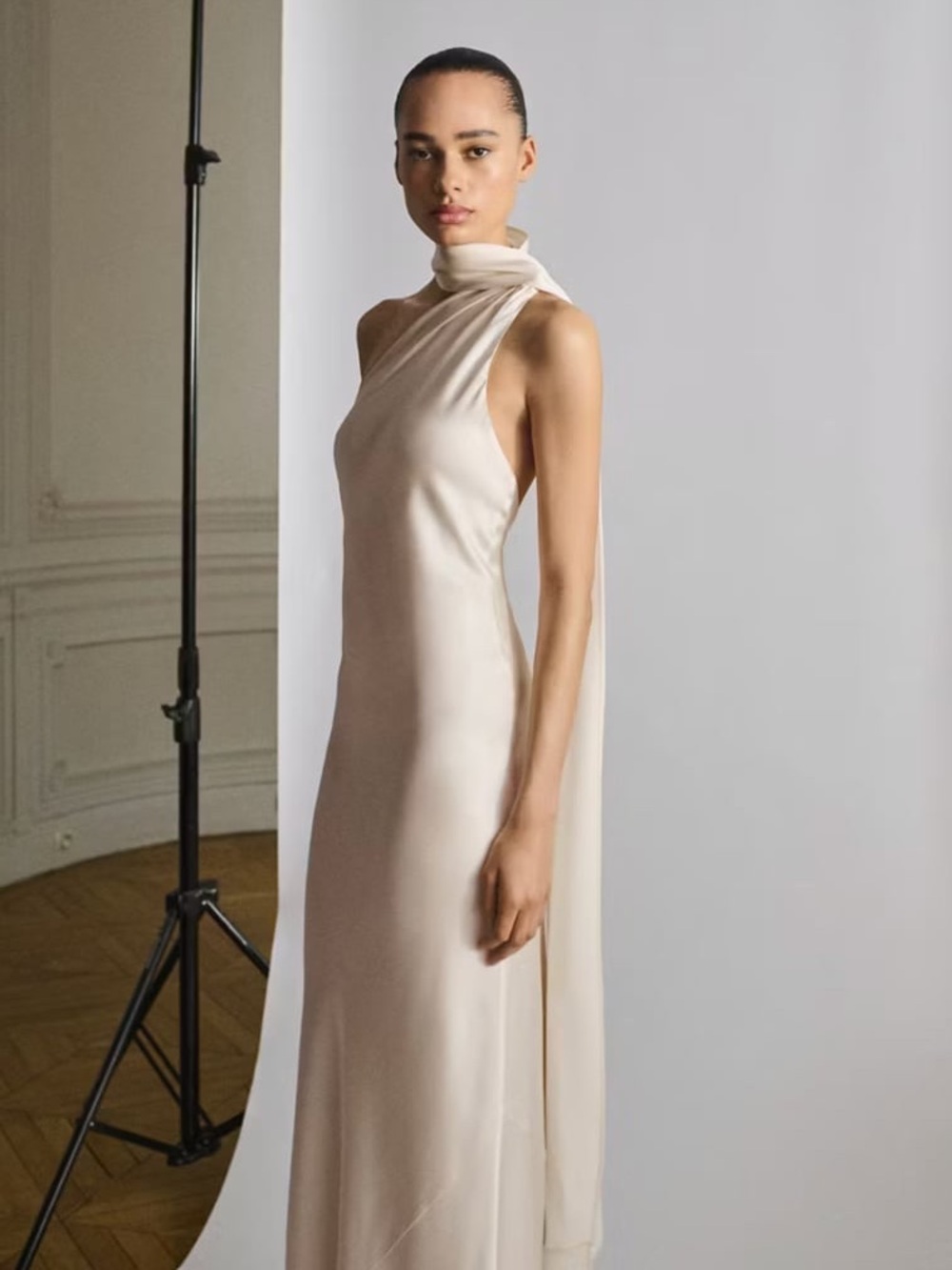 Mango Asymmetrical bow-neck dress - Size 6 & 8